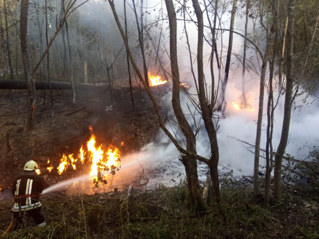 На Івано-Франківщині стався порив нафтопроводу: виникла пожежа, постраждали 3 людини